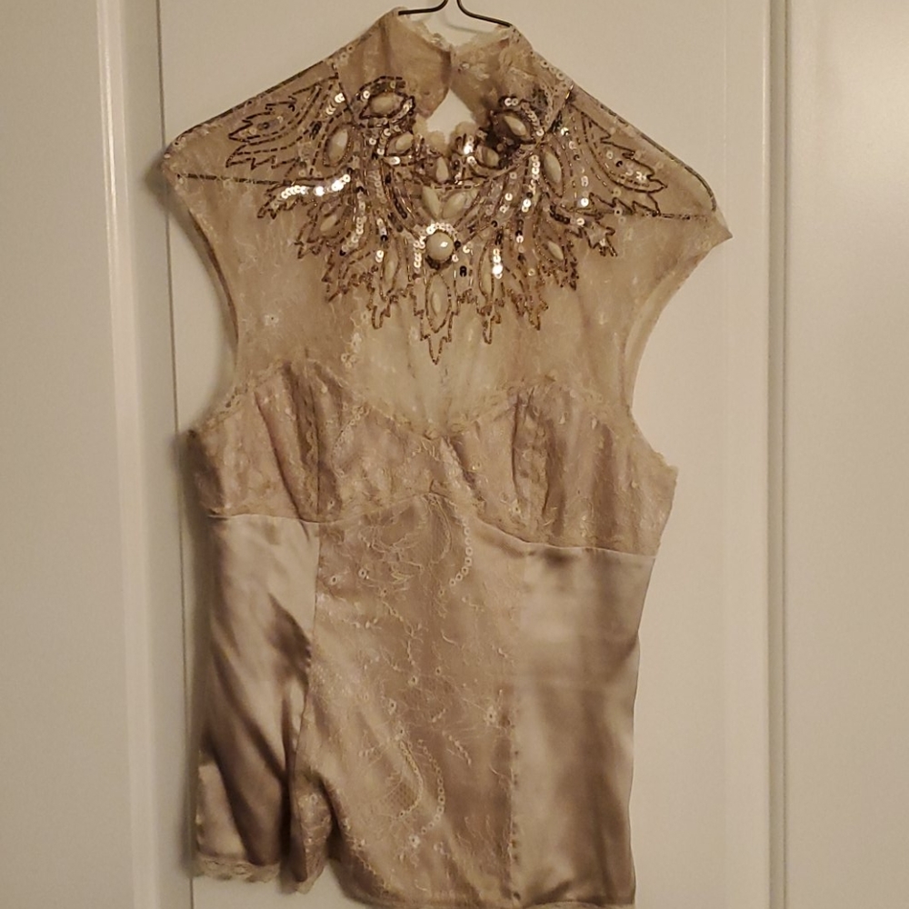 Embellished Bebe top